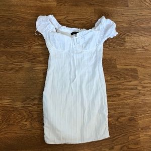 White Fox White Tight Ribbed Dress